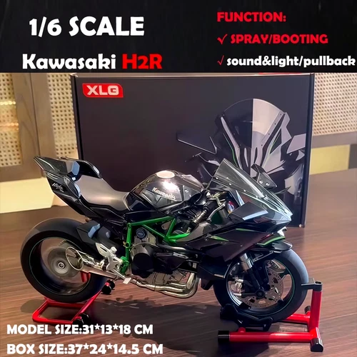Electric spray 1:6 Kawasaki H2R motorcycle model 