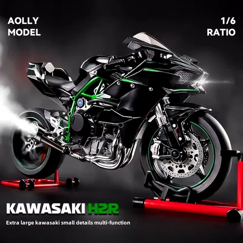 Electric spray 1:6 Kawasaki H2R motorcycle model 