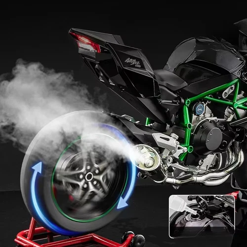 Electric spray 1:6 Kawasaki H2R motorcycle model 